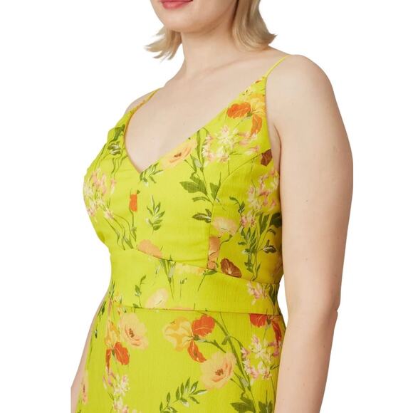 Harlyn Yellow Floral Printed V neck Dress XS - Picture 4 of 15